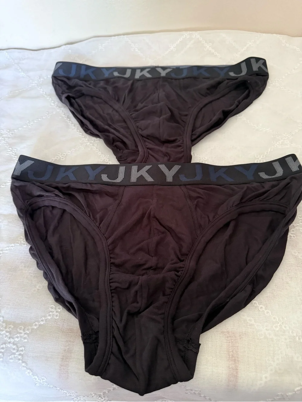 KYKY Navy Bikini Brief with Logo Elastic Waistband